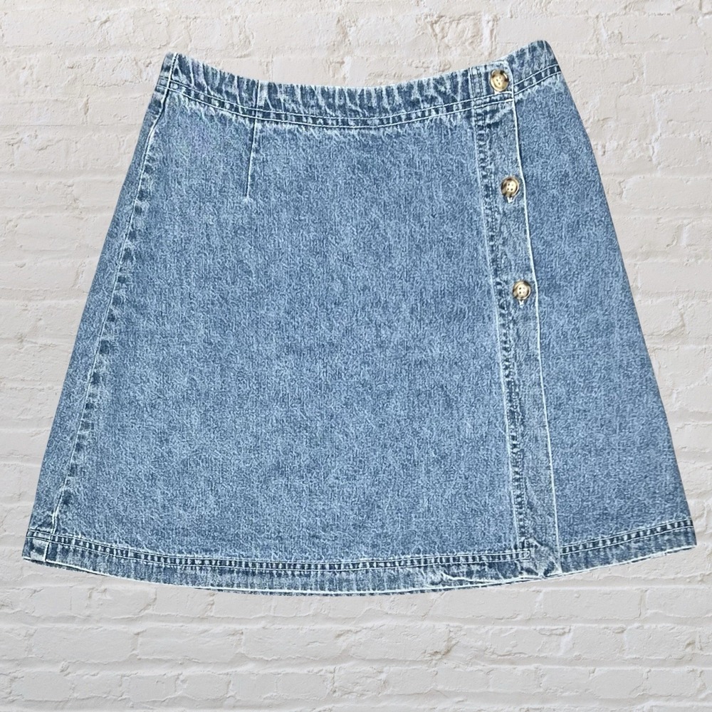 Vintage American Eagle Denim Jean Skirt Size 6 Blue Mini Preppy Mall Gal 90s Y2K